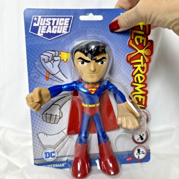 Justice‎ League DC Flextreme! Superman 7" Bendable Figure Mattel New NIB Sealed - Picture 2 of 7